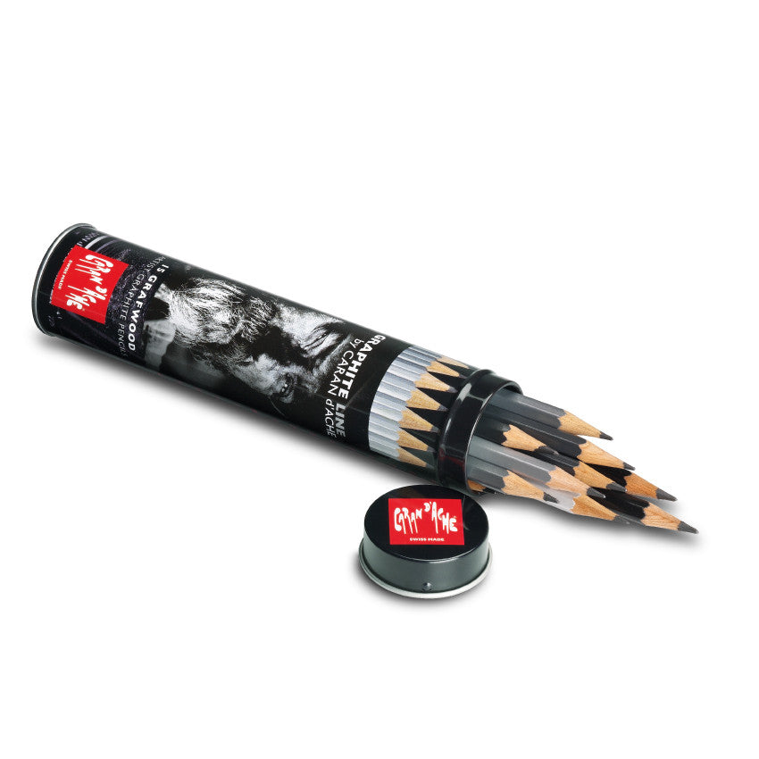 Caran d'Ache Grafwood 775 Tin of 15 (9B-4H)