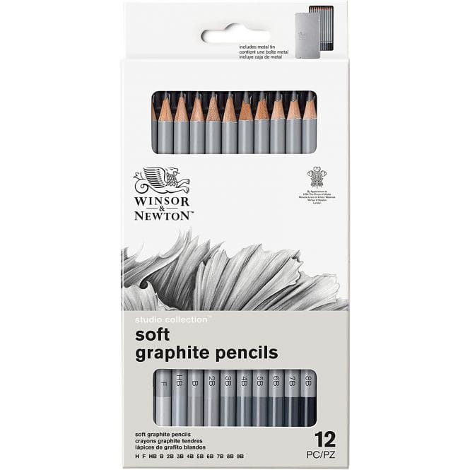 Winsor & Newton Studio Collection Graphite Pencil Set of 12 (assorted grades)